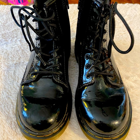 Kids patent leather Dr Martens 1460 boot size 3 - Picture 1 of 5